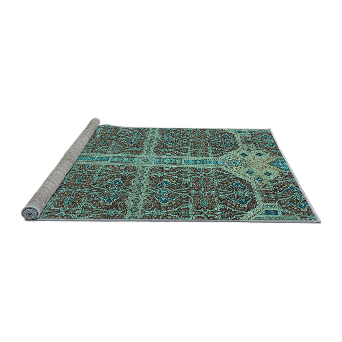 Sideview of Machine Washable Abstract Light Blue Modern Rug, wshabs2613lblu