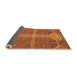 Sideview of Abstract Orange Modern Rug, abs2613org