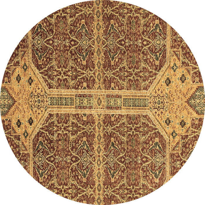 Round Machine Washable Abstract Brown Modern Rug, wshabs2613brn