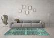 Machine Washable Abstract Light Blue Modern Rug in a Living Room, wshabs2613lblu