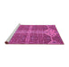 Sideview of Machine Washable Abstract Pink Modern Rug, wshabs2613pnk