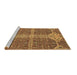 Sideview of Machine Washable Abstract Brown Modern Rug, wshabs2613brn