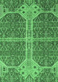 Abstract Emerald Green Modern Rug, abs2613emgrn