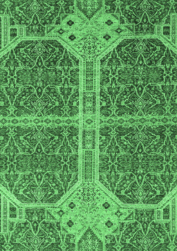 Abstract Emerald Green Modern Rug, abs2613emgrn