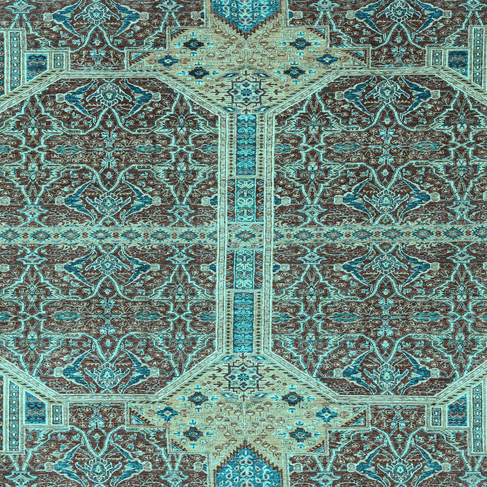 Square Abstract Light Blue Modern Rug, abs2613lblu