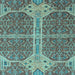 Square Abstract Light Blue Modern Rug, abs2613lblu