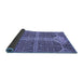 Sideview of Abstract Blue Modern Rug, abs2613blu