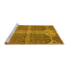 Sideview of Machine Washable Abstract Yellow Modern Rug, wshabs2613yw