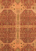 Machine Washable Abstract Orange Modern Area Rugs, wshabs2613org