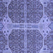 Square Abstract Blue Modern Rug, abs2613blu