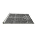 Sideview of Machine Washable Abstract Gray Modern Rug, wshabs2613gry