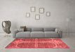 Modern Red Washable Rugs