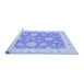 Sideview of Machine Washable Oriental Blue Traditional Rug, wshabs2614blu