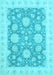 Oriental Light Blue Traditional Rug, abs2614lblu