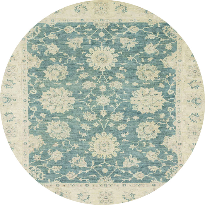 Round Machine Washable Abstract PaleGold Rug, wshabs2614