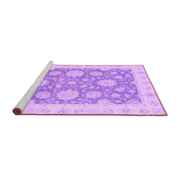 Sideview of Machine Washable Oriental Purple Traditional Area Rugs, wshabs2614pur