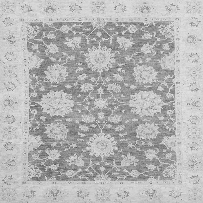 Square Oriental Gray Traditional Rug, abs2614gry