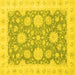 Square Oriental Yellow Traditional Rug, abs2614yw