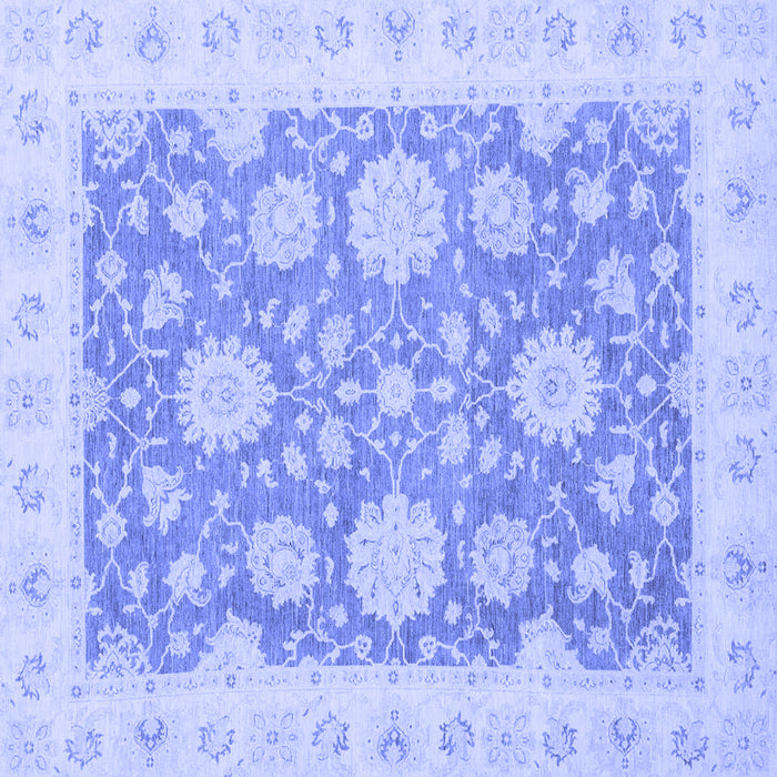 Square Oriental Blue Traditional Rug, abs2614blu
