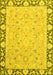 Machine Washable Oriental Yellow Traditional Rug, wshabs2615yw