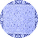 Round Oriental Blue Traditional Rug, abs2615blu