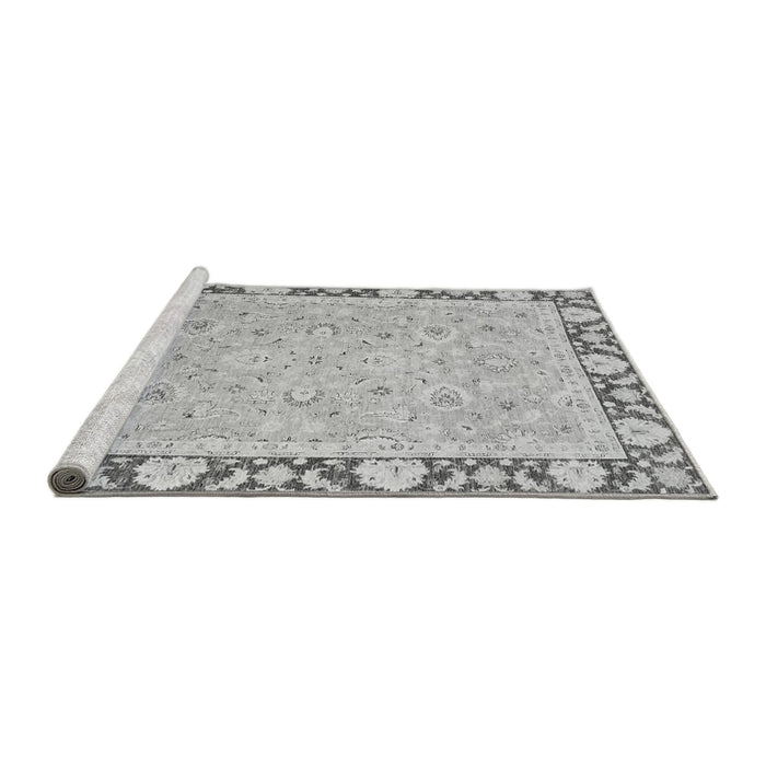 Sideview of Machine Washable Oriental Gray Traditional Rug, wshabs2615gry