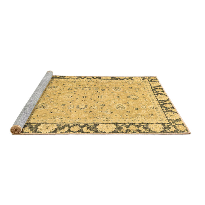 Sideview of Machine Washable Oriental Brown Traditional Rug, wshabs2615brn