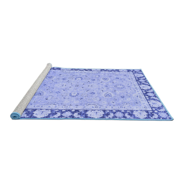Sideview of Machine Washable Oriental Blue Traditional Rug, wshabs2615blu