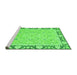 Sideview of Machine Washable Oriental Green Traditional Area Rugs, wshabs2615grn