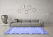 Machine Washable Oriental Blue Traditional Rug in a Living Room, wshabs2615blu