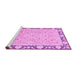 Sideview of Machine Washable Oriental Pink Traditional Rug, wshabs2615pnk