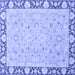 Square Oriental Blue Traditional Rug, abs2615blu