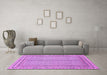 Machine Washable Abstract Purple Modern Area Rugs in a Living Room, wshabs2616pur