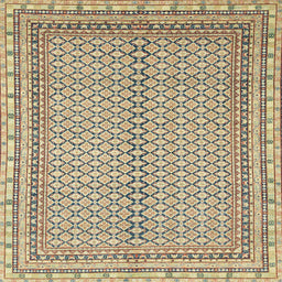Square Machine Washable Abstract Brown Rug, wshabs2616