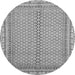 Round Abstract Gray Modern Rug, abs2616gry