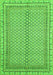 Machine Washable Abstract Green Modern Area Rugs, wshabs2616grn