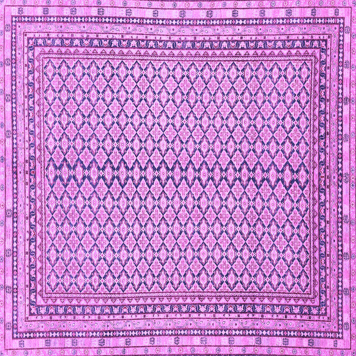 Square Machine Washable Abstract Purple Modern Area Rugs, wshabs2616pur