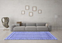 Machine Washable Abstract Blue Modern Rug, wshabs2616blu