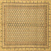 Square Abstract Brown Modern Rug, abs2616brn