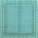 Square Machine Washable Abstract Light Blue Modern Rug, wshabs2616lblu