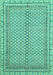 Machine Washable Abstract Turquoise Modern Area Rugs, wshabs2616turq