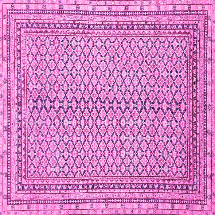 Square Machine Washable Abstract Pink Modern Rug, wshabs2616pnk