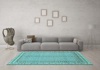 Machine Washable Abstract Light Blue Modern Rug, wshabs2616lblu