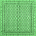 Square Abstract Emerald Green Modern Rug, abs2616emgrn