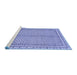 Sideview of Machine Washable Abstract Blue Modern Rug, wshabs2616blu