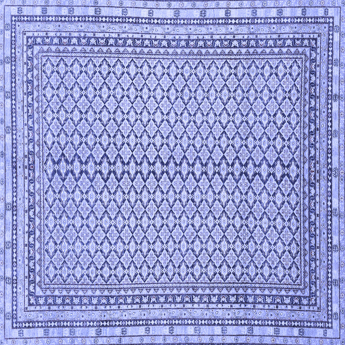 Square Machine Washable Abstract Blue Modern Rug, wshabs2616blu