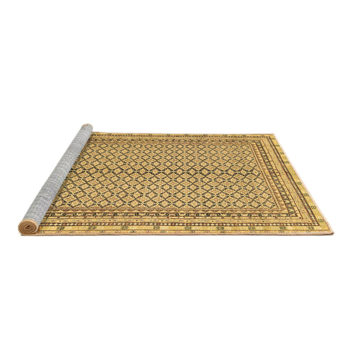 Sideview of Machine Washable Abstract Brown Modern Rug, wshabs2616brn