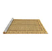 Sideview of Machine Washable Abstract Brown Modern Rug, wshabs2616brn