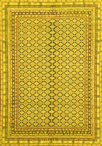 Abstract Yellow Modern Rug, abs2616yw