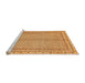 Sideview of Machine Washable Abstract Orange Modern Area Rugs, wshabs2616org